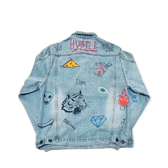 CARBON ‘LIFESTYLE ART’ DENIM JACKET - Picture 4 of 4